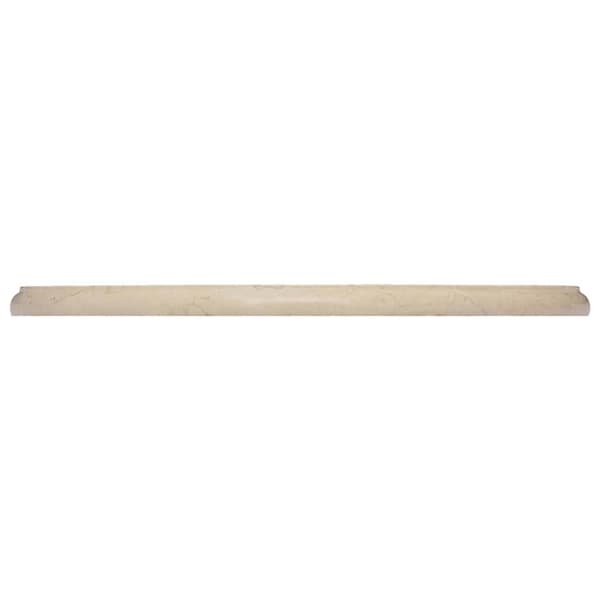Bordsskiva gräddvit Ø50x2,5 cm marmor