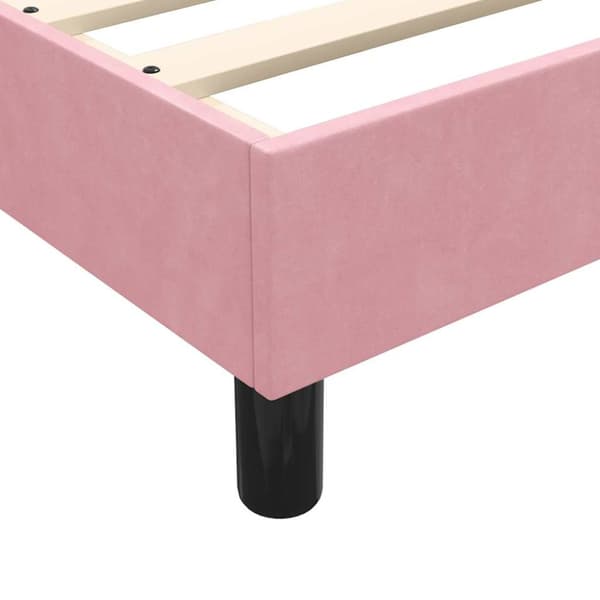 Ramsäng med madrass rosa 120x220 cm sammet
