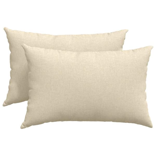 Sofakuddar 2 pcs Kräm 60 x 40 cm tyg