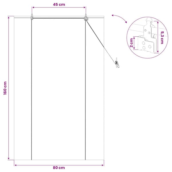 Rullgardin Brun 80 x 160 cm Bambu