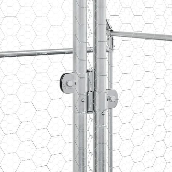 Hönsbur silver 100x100x190 cm galvaniserat stål