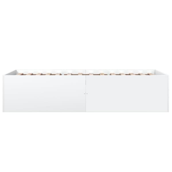 Sängram vit 90x190 cm konstruerat trä