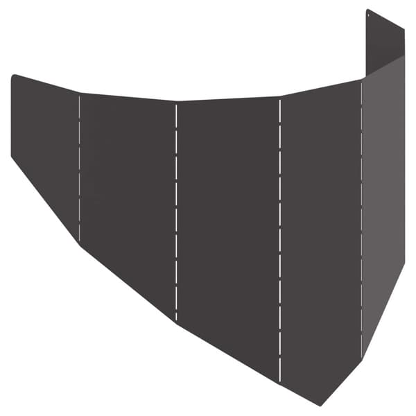 Kant för gräsmatta 100 x 45 cm Stål Svart