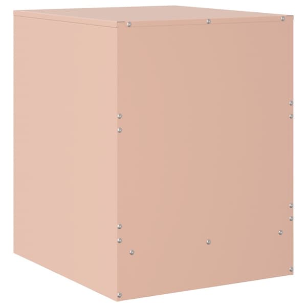 Sängskåp rosa 34,5x39x44 cm stål