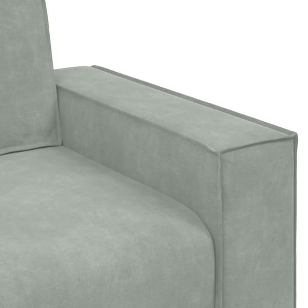 Soffa 3 st Ljusgrå Linnenblandad tyg