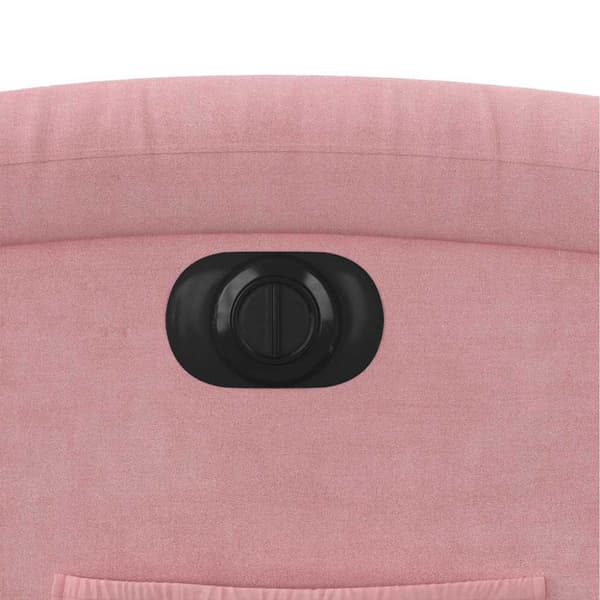 Elektrisk reclinerfåtölj rosa sammet