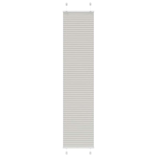 Plisserad persienn ljusgrå 45x200cm tyg bredd 44,4cm polyester