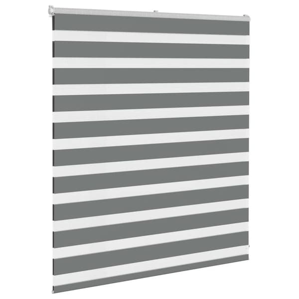 Rullgardin zebra mörkgrå 125x100 cm tyg bredd 120,9cm polyester
