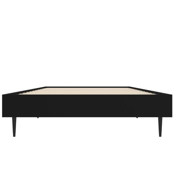 Sängram svart 75x190 cm konstruerat trä
