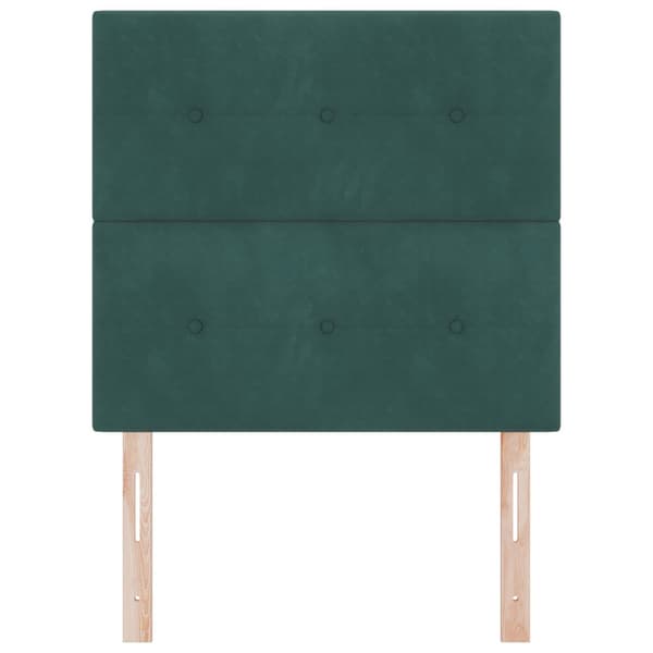Huvudgavel Mörkgrön 90 cm Sammet
