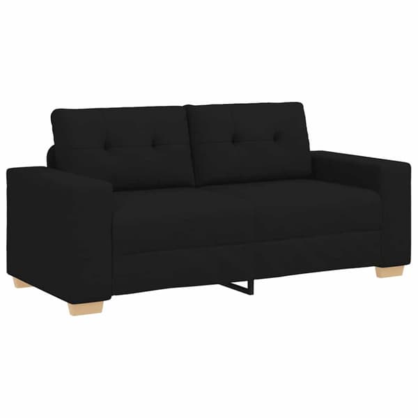 Loveseat soffa svart 180x77x82 cm tyg