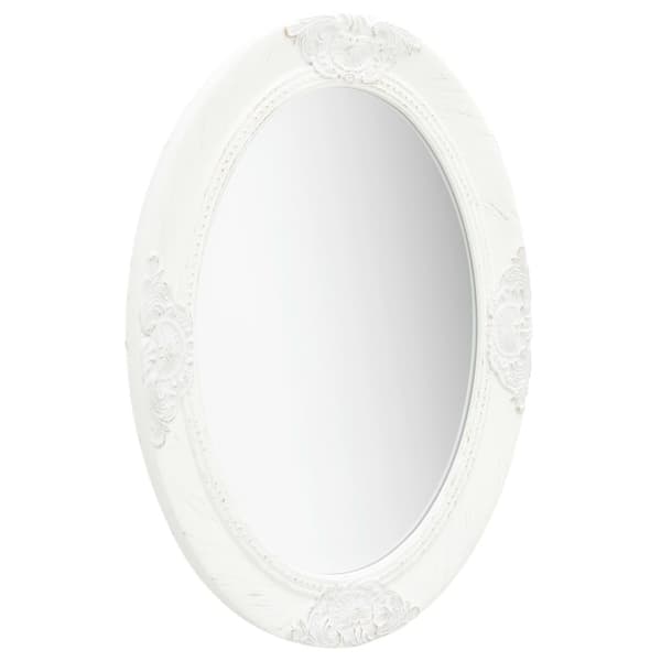 Väggspegel barockstil 50x70 cm vit