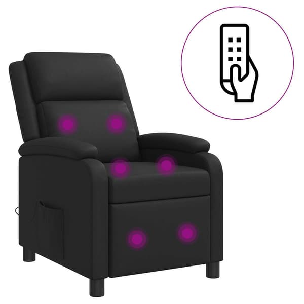 Massagefåtölj Svart Konstläder