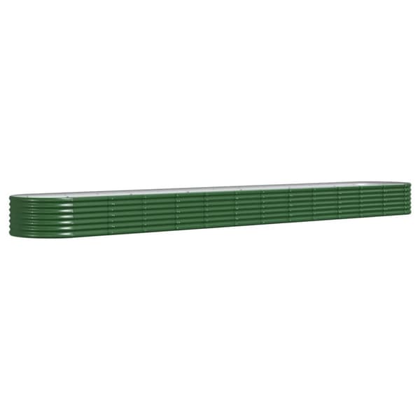 Odlingslåda galvaniserat stål 512x80x36 cm grön