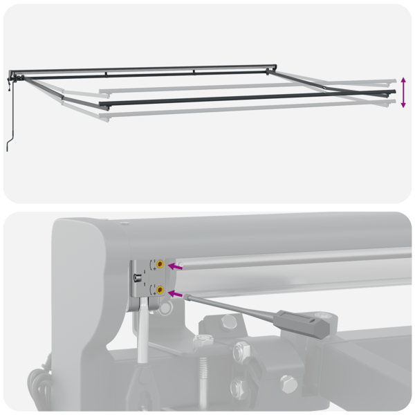 Markisram Flerfärgsdesign 450 × 300 cm