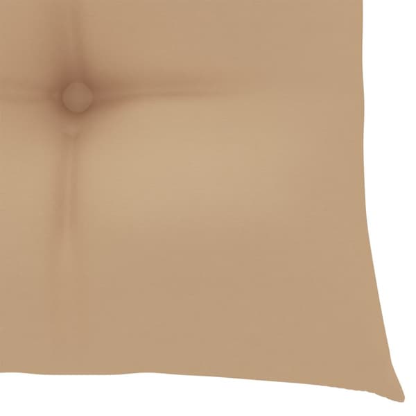 Trädgårdsstolar 2 st med beige dynor massiv teak
