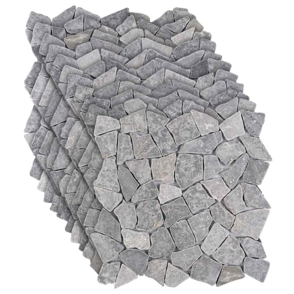 Mosaikplattor Ljusgrå 30 x 30 cm Marmor