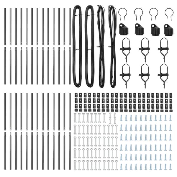 Stängselstolpe 26 pcs Grå 3,2 x 3,2 x 210 cm