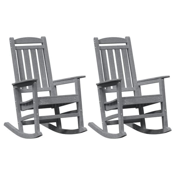 Gungstol 2 pcs Ljusgrå 92 x 70 x 108 cm polyeten