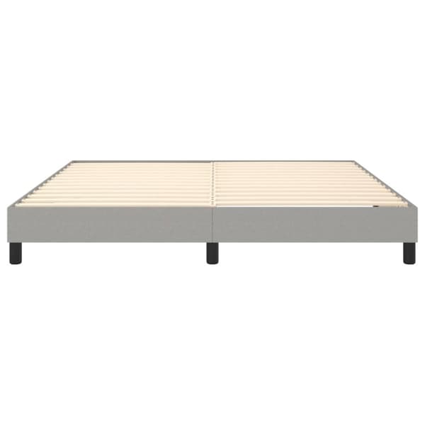 Boxspring-sängram ljusgrå 160x200 cm tyg