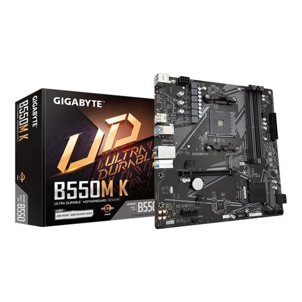 Gigabyte B550M K - 1.0 - moderkort - micro ATX - Socket AM4 - AMD B550