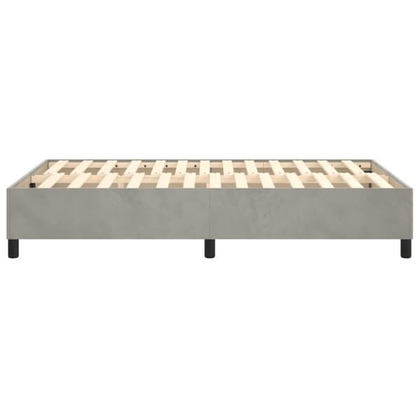 Boxspring-sängram ljusgrå 120x200 cm sammet