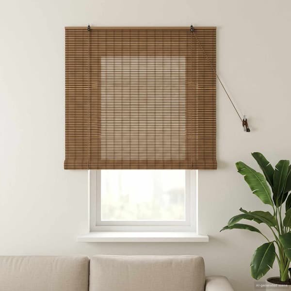Rullgardin Brun 130 x 160 cm Bambu