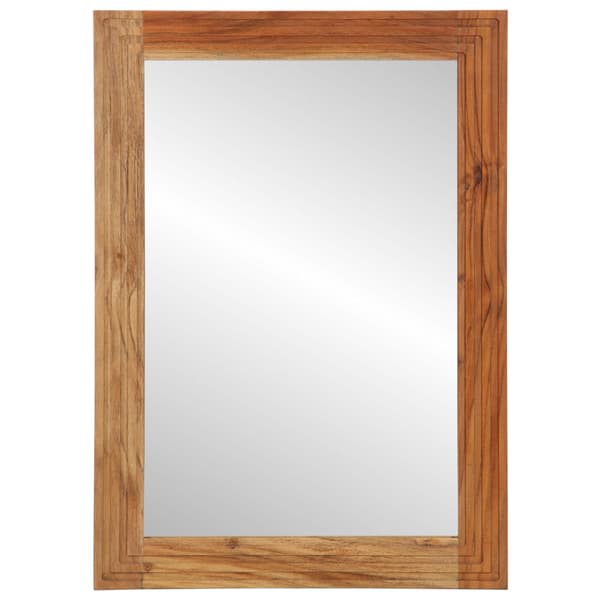 Badrumsspegel Brun 70 x 50 x 2.5 cm Glas och solid akaciaträ