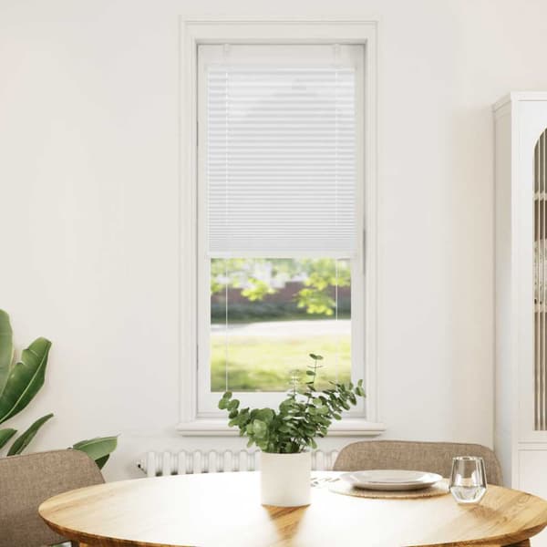 Plisserad persienn vit 40x100cm tyg bredd 39,4cm polyester