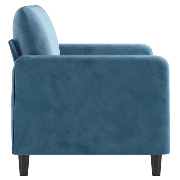 2-sitssoffa blå 120 cm sammet