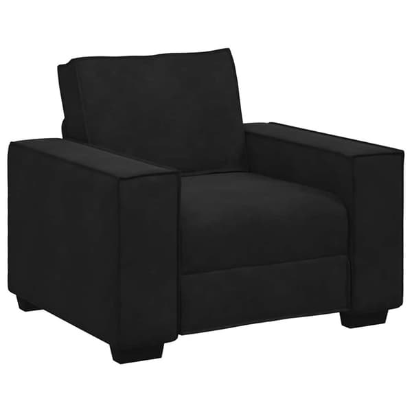 Soffstol svart 100x78x84 cm sammet