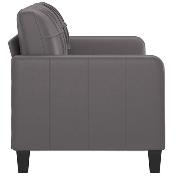 2-sitssoffa grå 140 cm konstläder