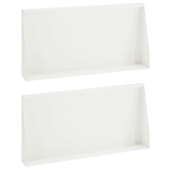 Stödvägg 2 st 80 x 12 x 30 cm Stål Vit