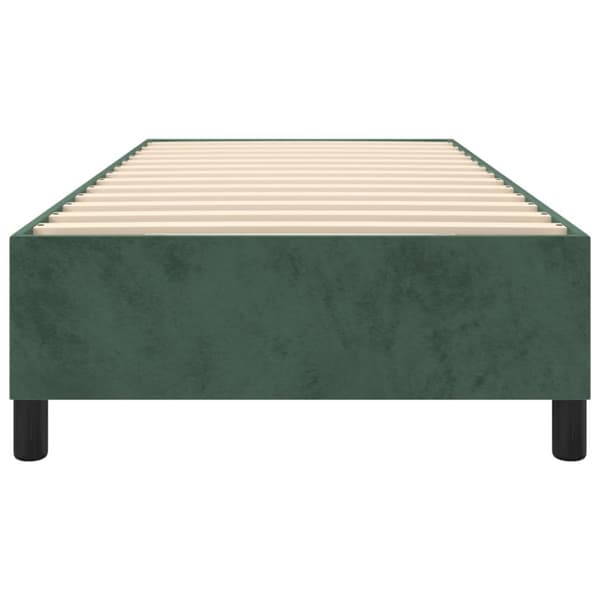 Boxspring-sängram mörkgrön 100x200 cm sammet
