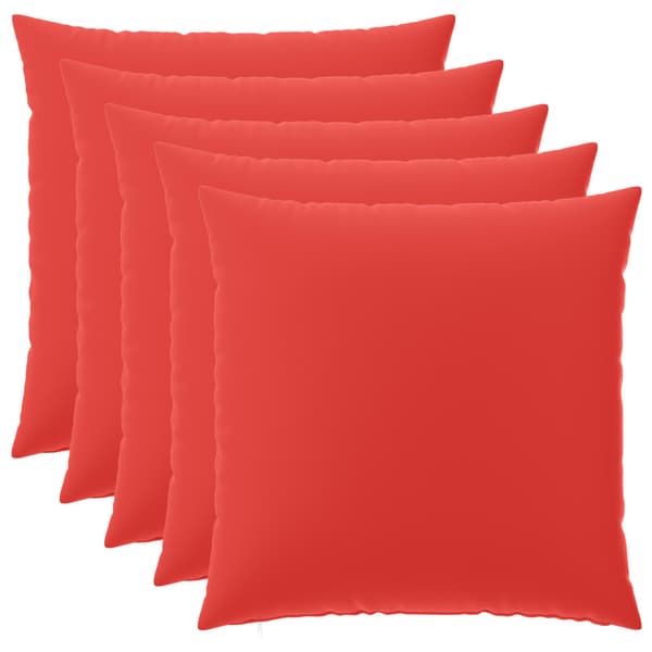 Kuddöverdrag 6 st HEERLEN Röd 80 x 80 cm Polyester