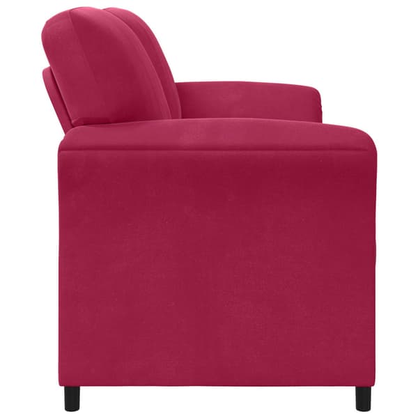 2-sits soffa Vinröd 138 x 83 x 95 cm Sammet