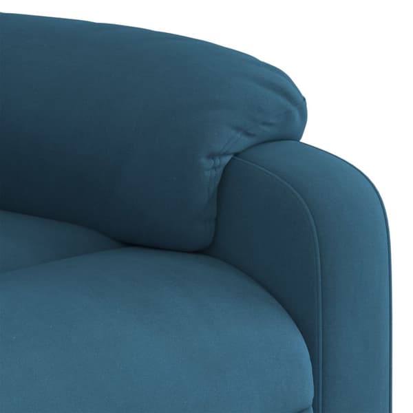 Reclinerfåtölj blå sammet