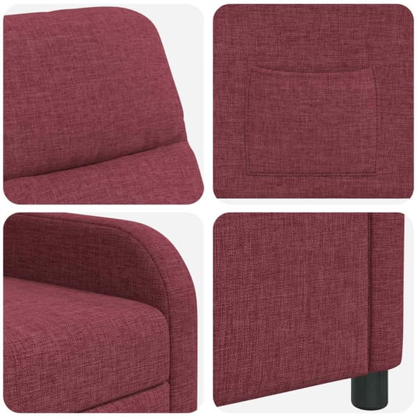Recliner Vinröd Tyg