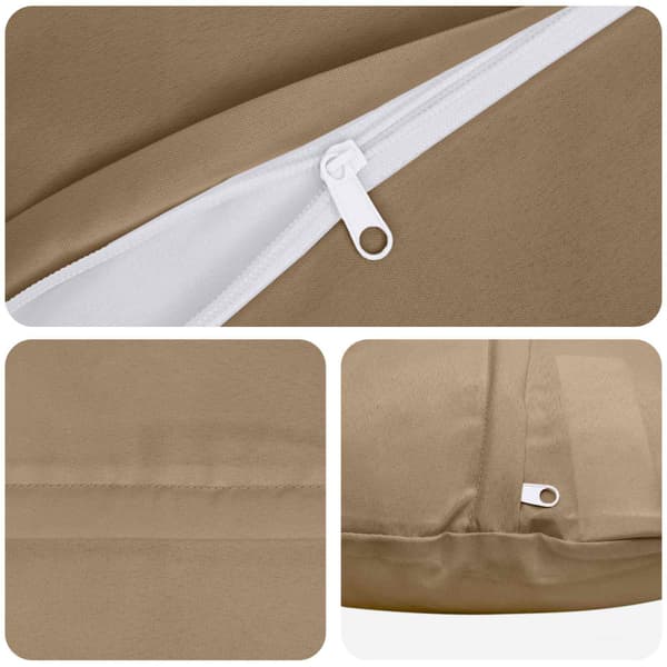 Kuddöverdrag 2 st HEERLEN Taupe Ø 40 cm Polyester