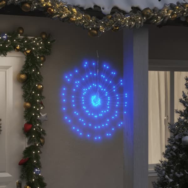 Julbelysning 8 st 140 LED blå 17 cm
