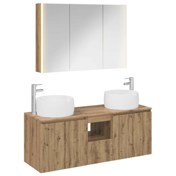 Badrumsskåpsset 4 pcs Artisan-ek Konstruerat trä