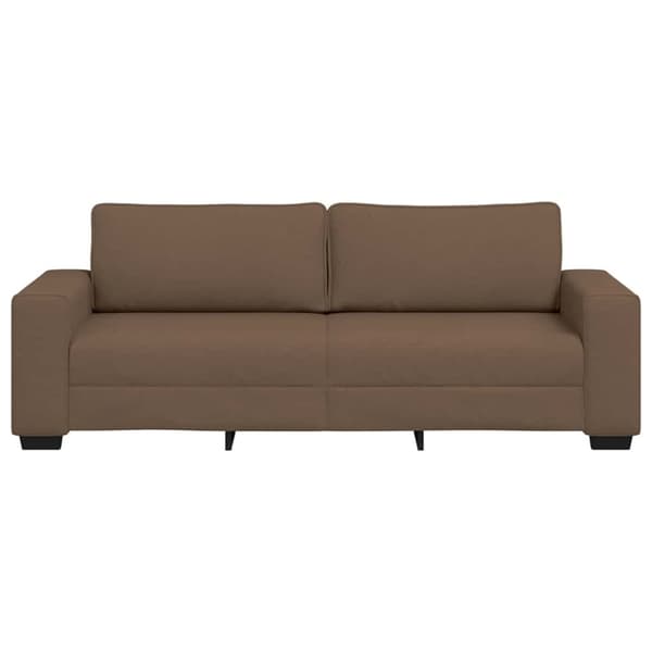 3-sitssoffa brun 220x77x82 cm tyg