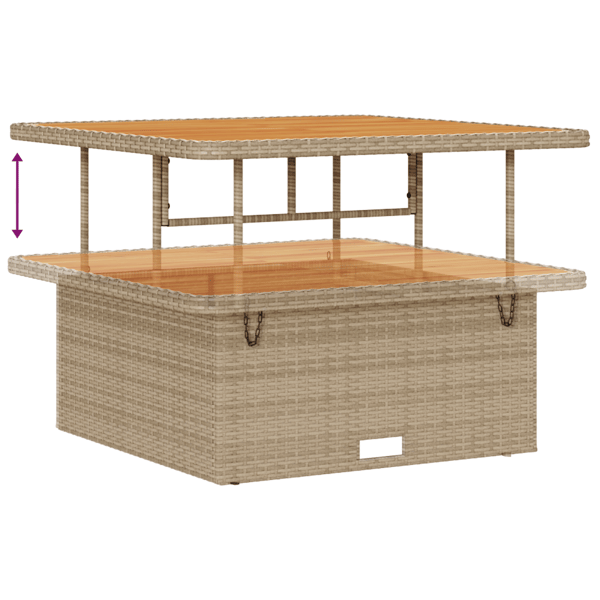 Trädgårdsoffset 8 st Beige konstrotting