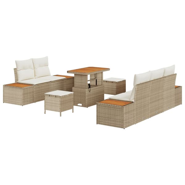 Trädgårdsoffset 8 st Beige konstrotting