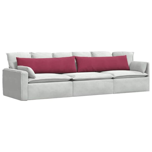 Sofakuddar 2 pcs Vinröd 145 x 40 cm Kordread tyg