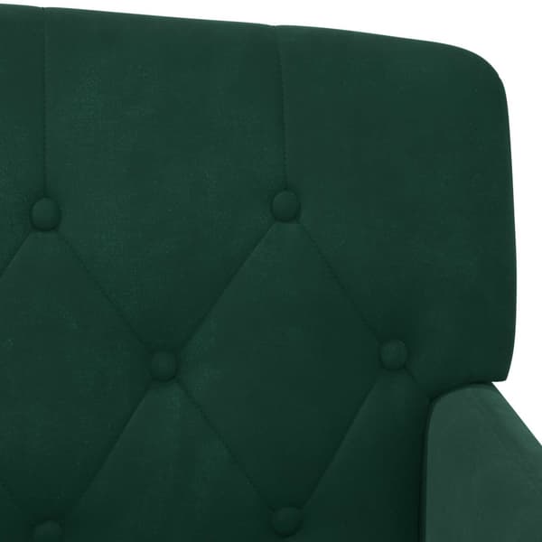 Loveseat med knapprapport Mörkgrön 111 x 65 x 79 cm Sammet