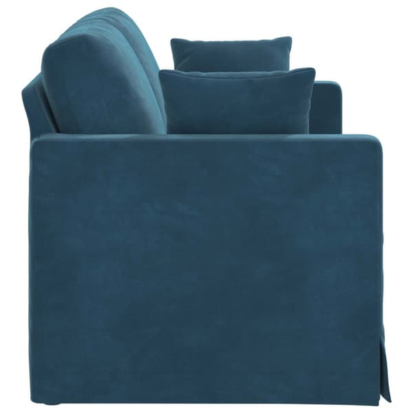 Soffa Blå 138 x 78 x 80 cm Sammet