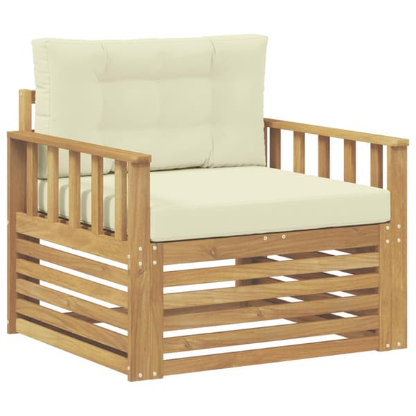 Utomhussoffa Polyester Vit och grädde