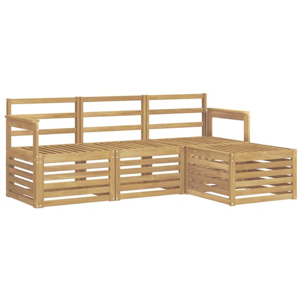 Utomhussoffset 4 pcs Vit 189,5 x 122,5 x 73 cm