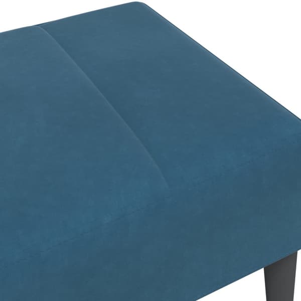 Fotpall Blå 77x55x31 cm sammet
